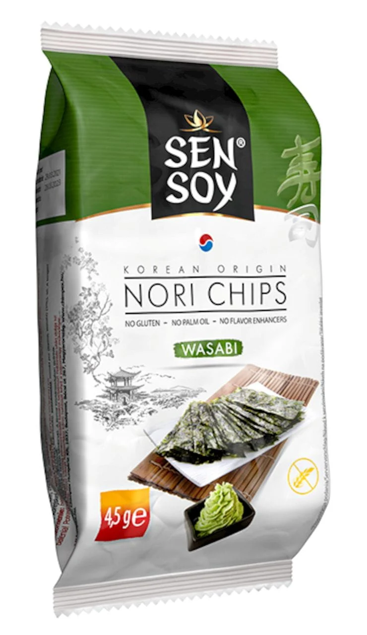 GLUTENFREIE NORI WASABI CHIPS 4,5 g - SOJA SEN