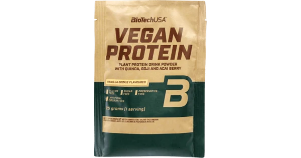 BioTech USA Veganes Protein 25g mit Vanille-Keks-Geschmack