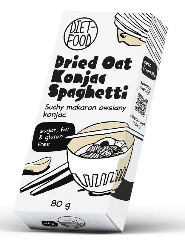 TROCKENE (KONJAC - Hafer) SPAGHETTI GLUTENFREI MAKARON 80 g - DIET-NAHRUNGSMITTEL