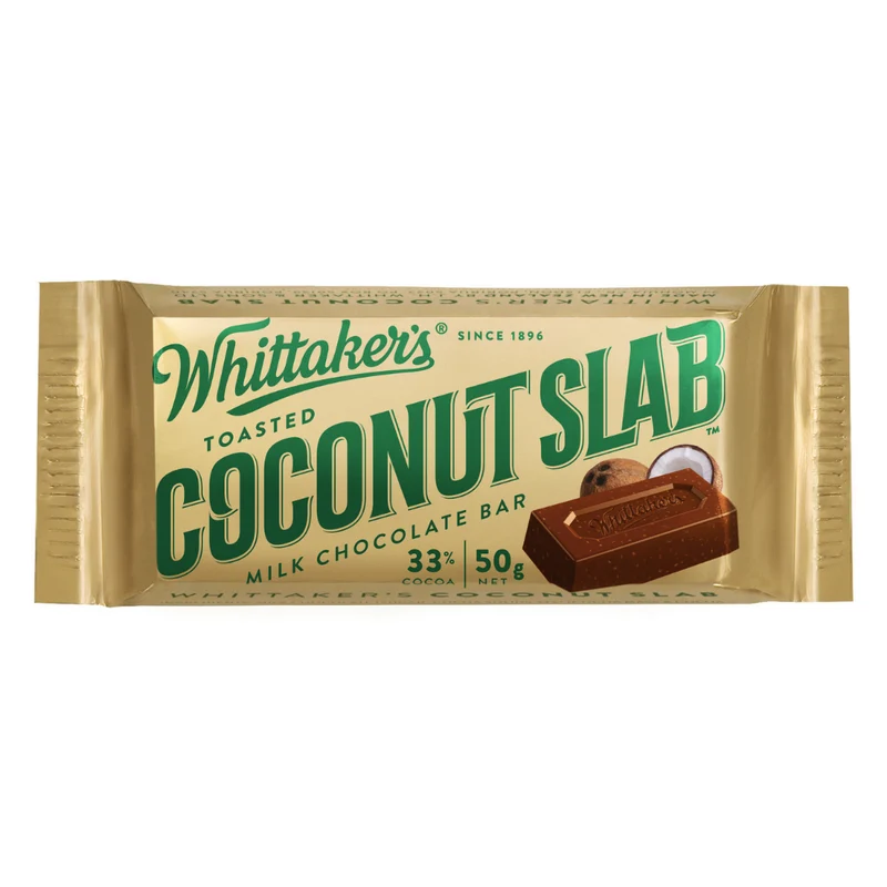 Whittaker's Slab 33% Coconut Milk Chocolate 50g