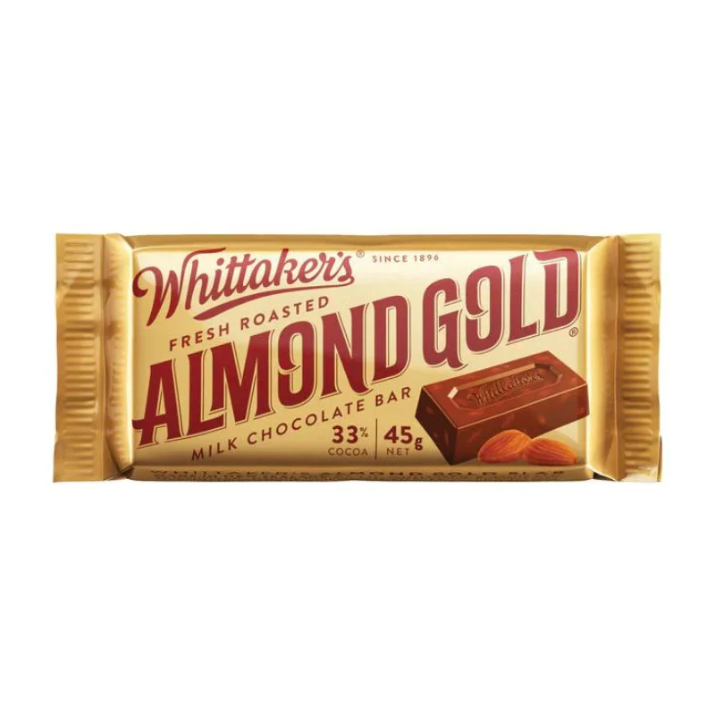 Whittaker's Almond Gold Chocolate Slab 45 g