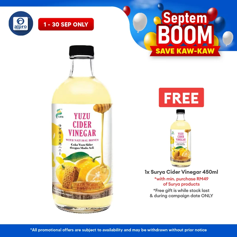 Surya Yuzu Cider Vinegar 450mL | Aids Weight Management