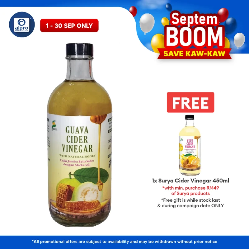 Surya Guava Cider Vinegar With Natural Honey 450ml | Enriched With Natural Goodness
