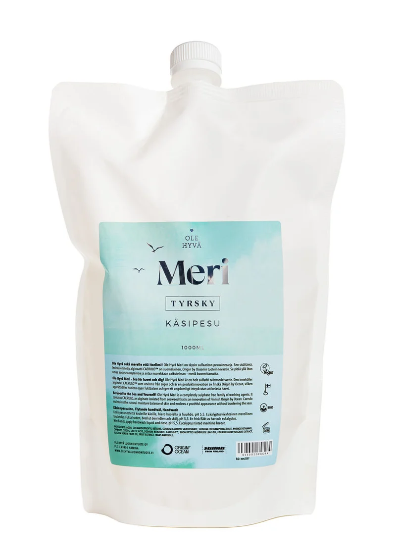 Meri Tyrsky Käsipesuaine 1000ml, täyttö