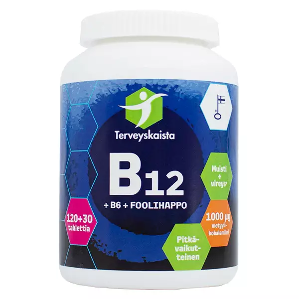 Terveyskaistan B12+B6+foolihappo 120+30t