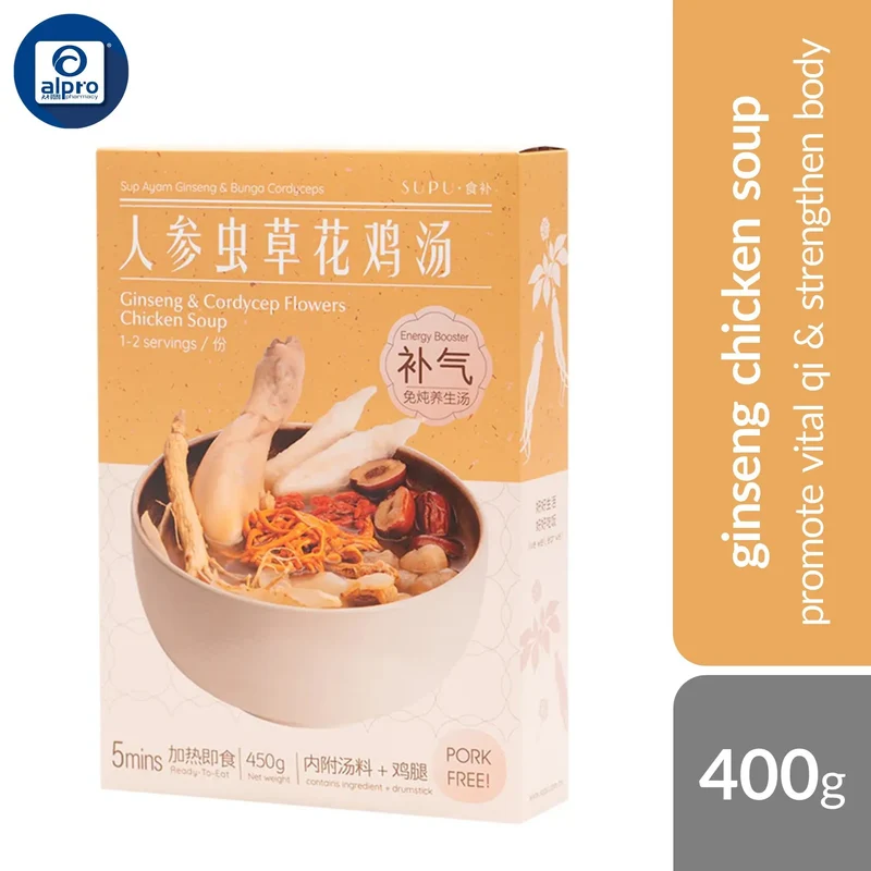 Supu Ginseng & Cordyceps Flower Chicken Soup 400g | Promote Vital Qi & Strengthen Body