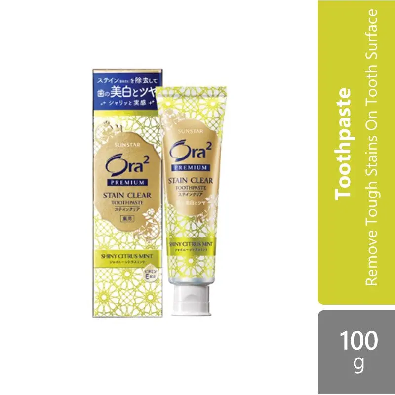 Sunstar Ora2 Stain Clear Premium Dental Paste Shiny Citrus Mint 100g