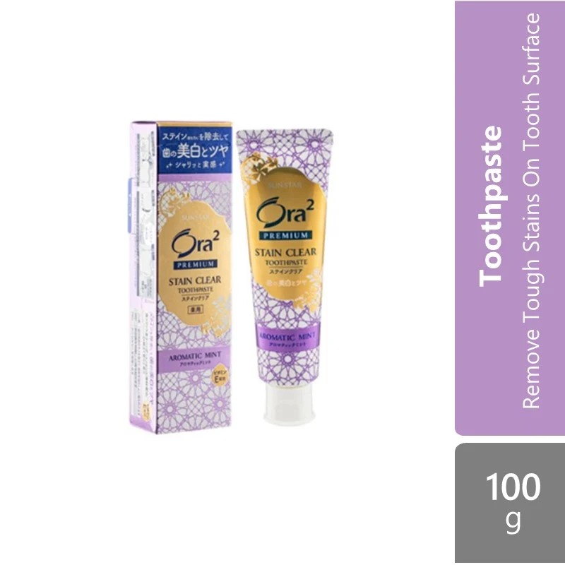 Sunstar Ora2 Stain Clear Premium Dental Paste Aromatic Mint 100g