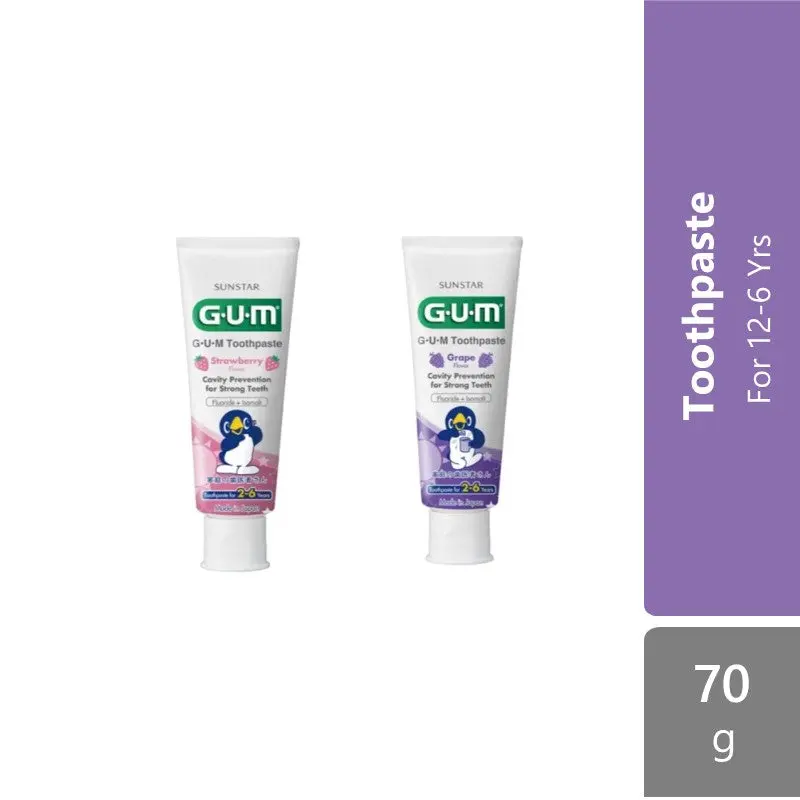 Sunstar Gum Toothpaste Grape/Strawberry For 2- 6yrs 70g