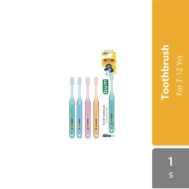 Sunstar Gum Toothbrush For Permanent Teeth #87 For 7 - 12 Yrs 1s