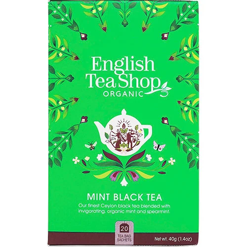 English Tea Shop Mynta Svart Te Ekologisk | 20 påsar