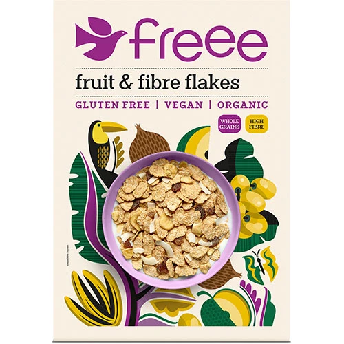 Doves Farm Frukt & Fiber Flakes Glutenfri Ekologisk | 375 g