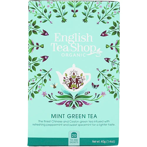 English Tea Shop Mynta Grönt Te Ekologisk | 20 påsar