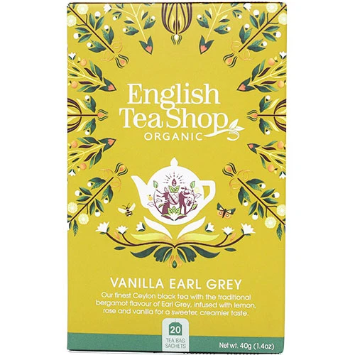 English Tea Shop Vanilj Earl Grey te Ekologisk | 20 påsar