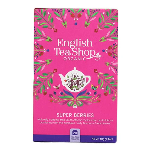 English Tea Shop Koffeinfri Te Super Berries Ekologisk | 20 påsar