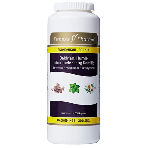 Fitness Pharma Baldrian med humle & citron | 200 kapslar