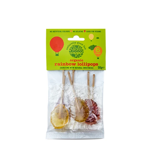 Biona Organic Regnbågsslickpinnar Ekologisk | 50 g