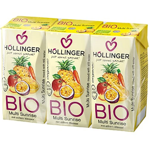 Hollinger Juice 3 x 200 ml Ekologisk | Multijuice