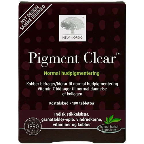 New Nordic Skin Care Pigment Clear | 180 tabletter