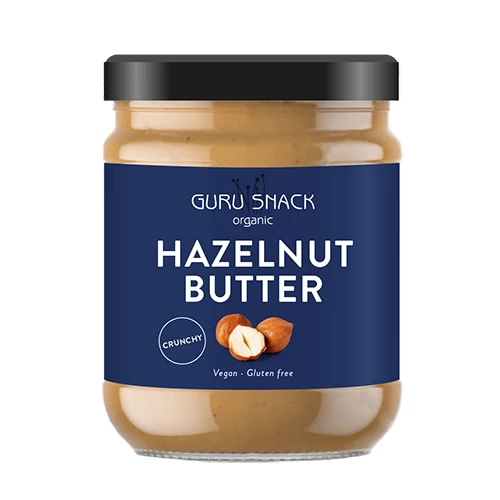 Guru Snack Hasselnötssmör Crunchy Ekologisk | 250 g