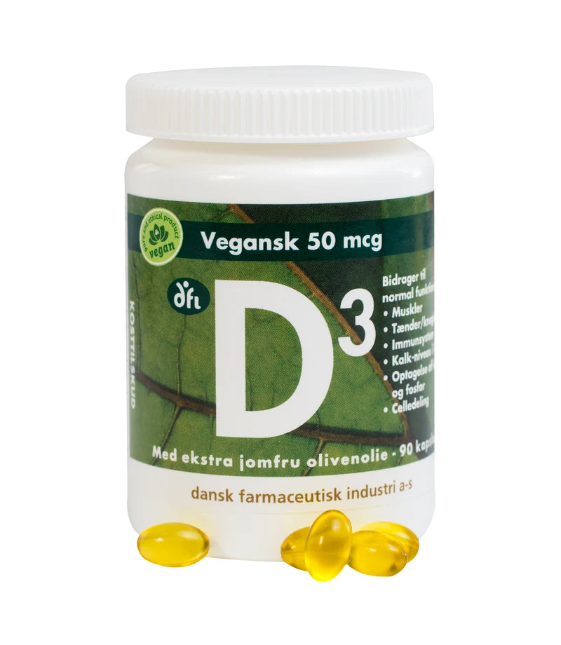 Grønne dfi vitaminer Vegansk D3 | 90 kapslar