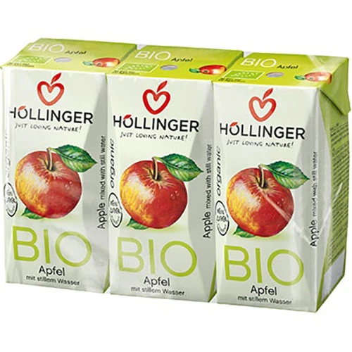 Hollinger Juice 3 x 200 ml Ekologisk | Äppeljuice