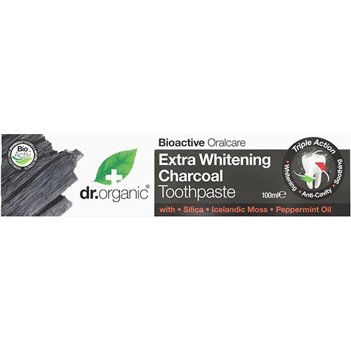Dr. Organic Kol-Tandkräm Extra Whitening | 100 ml