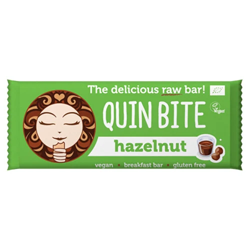 Quin Bite Bar Glutenfri Ekologisk | Hasselnöt