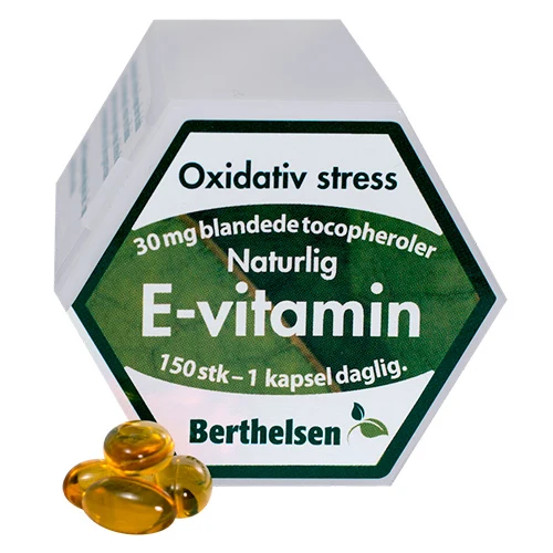 Berthelsen Naturligt E Vitamin | 150 kapslar