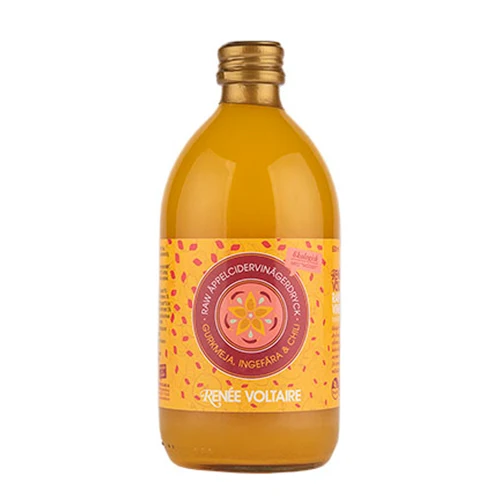 Renée Voltaire Äppelcidervinäger Rå Ekologisk Gurkmeja, Ingefära Och Chili | 500 ml