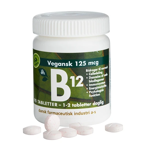Grønne dfi vitaminer B12 Methylcobalamin 125 Mcg | 90 tabletter