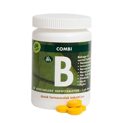 Grønne dfi vitaminer Combi B Depåtablett | 60 tabletter