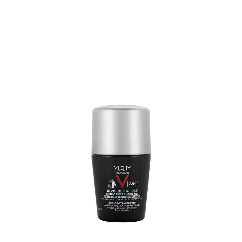 Vichy Invisible Deodorant Roll-On Men 72H 50 ml (Black)