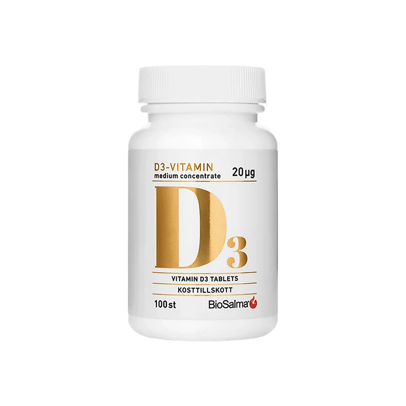 BioSalma D3 Vitamin Medium Concentrate 20 ug 100 tabs