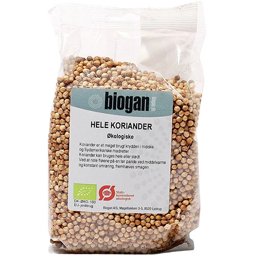 Biogan Koriander Hela Ekologisk | 100 g