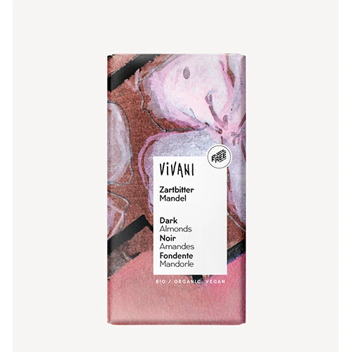 Vivani Mörk Choklad Mandel 100g Ekologisk | 100 g