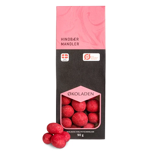 Økoladen Hallon Mandlar | 90 g