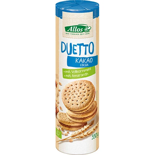 Allos Dubbla Kex Med Kakaokräm Ekologisk | 330 g