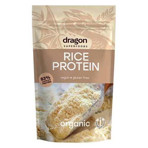 Dragon Superfoods Glutenfri Risprotein 83% Ekologisk Vegansk Laktosfri | 200 g