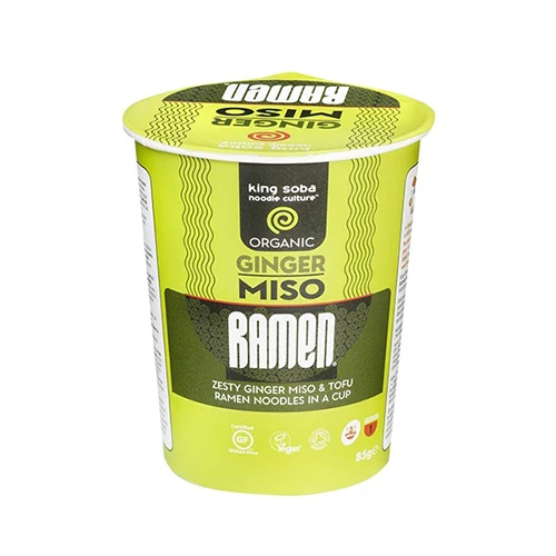 King Soba Ingefär Miso Ramen Ögonblicklig Kopp Ekologisk | 85 g