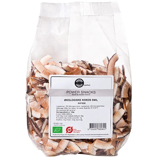 Biogan Kokos Smil Rostade Ekologisk | 400 g