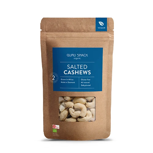 Guru Snack Cashews Saltade Ekologisk | 100 g