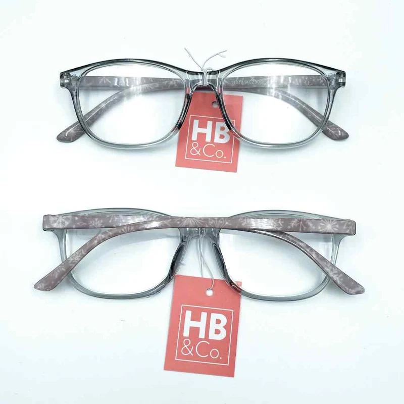 HB&Co Fashion Reading Glass +1 Clear Grey