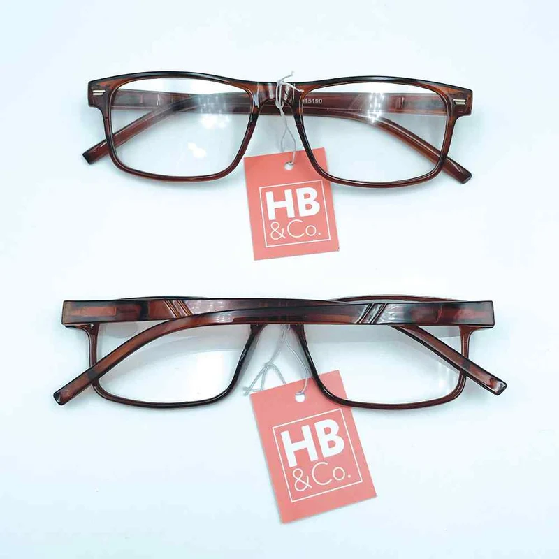 HB&Co Classic Reading Glasses +3 Brown
