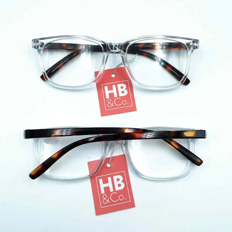 HB&Co Reading Glasses +1.5 Clear and Tortoiseshell