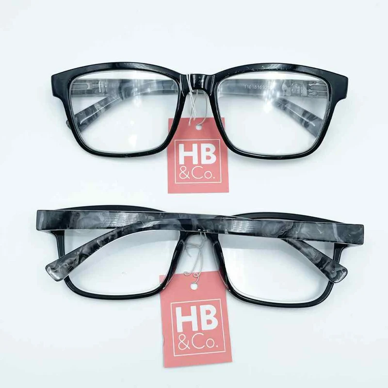 HB&Co Fashion Reading Glasses +3 Black and Grey