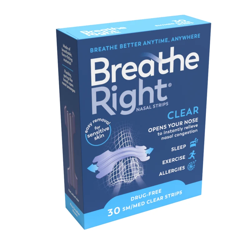 Breathe Right Nasal Strips Clear Small/Medium 30s