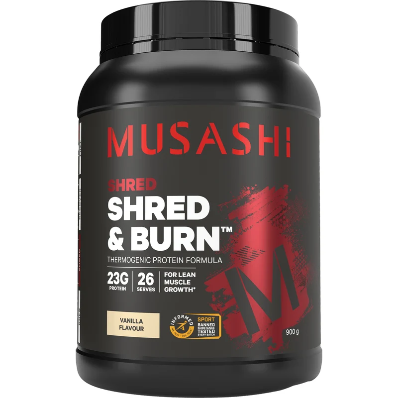 Musashi Shred & Burn Vanilla Milk Shake 900g