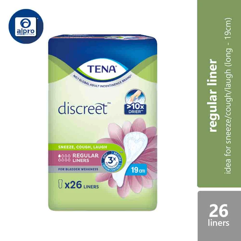 Tena Discreet Regular Liner | 19cm (26s) / 24cm (20s)
