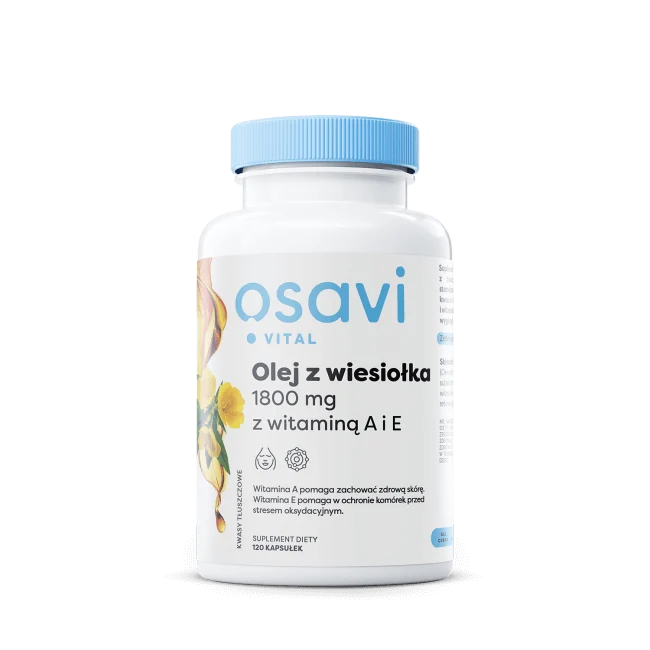 Nachtkerzenöl 600 mg mit Vit. A und E (120 Kapseln) Osavi